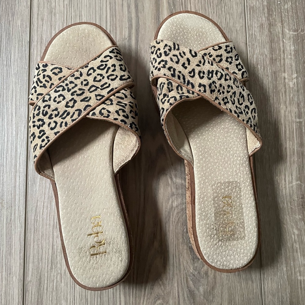 VTG Y2K Women's Leopard Print Sandals - Picture 5 of 7
